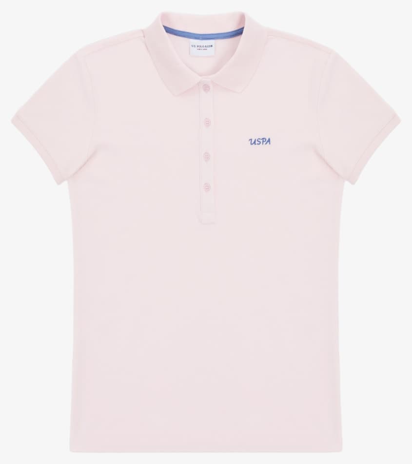 تیشرت یقه پولو زنانه U.S. Polo Assn. صورتی روشن با جزئیات دکمه مدل 50323461-VR078 تیشرت یقه پولو زنانه U.S. Polo Assn. صورتی روشن با جزئیات دکمه مدل 50323461-VR078
