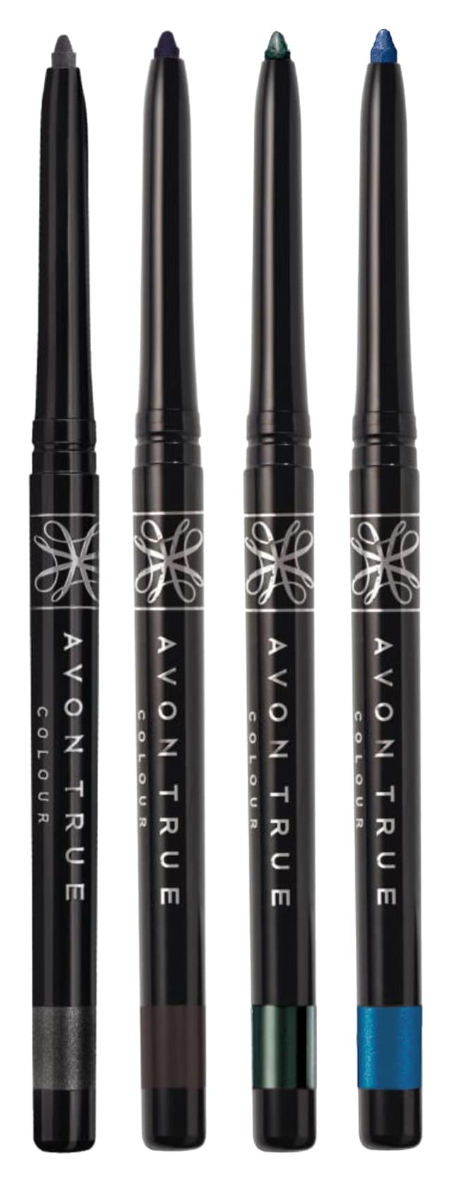 مجموعه مداد چشم درخشان Avon True Black Ice، Brown Sugar، Emerald Glow و Twilight Sparkle مجموعه مداد چشم درخشان Avon True Black Ice، Brown Sugar، Emerald Glow و Twilight Sparkle