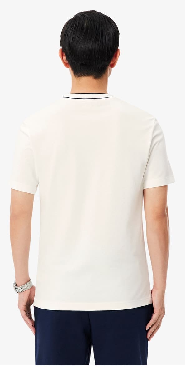 تیشرت مردانه Lacoste فیت معمولی یقه گرد سفید تیشرت مردانه Lacoste فیت معمولی یقه گرد سفید
