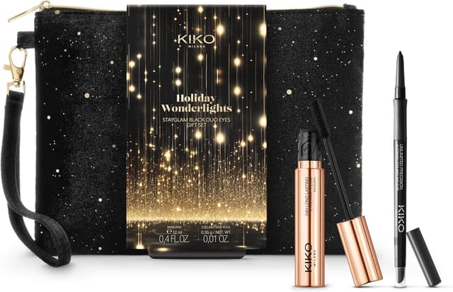 ست هدیه آرایش چشم دوتایی مشکی Kiko Milano Holiday Wonderlights Stayglam ست هدیه آرایش چشم دوتایی مشکی Kiko Milano Holiday Wonderlights Stayglam