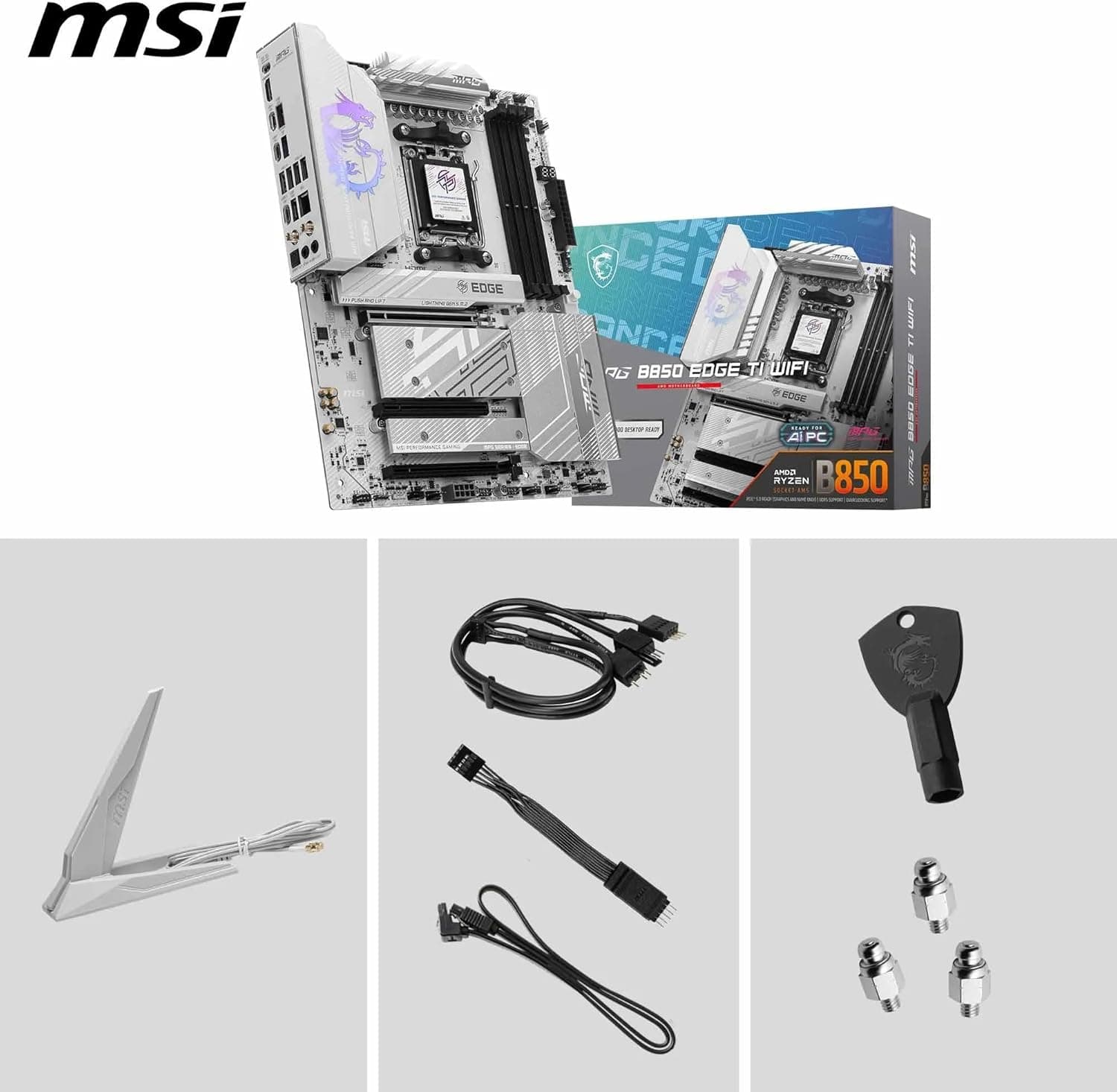 مادربرد MSI MPG B850 EDGE TI WIFI AM5 DDR5 8400MHZ(OC) ATX مادربرد MSI MPG B850 EDGE TI WIFI AM5 DDR5 8400MHZ(OC) ATX