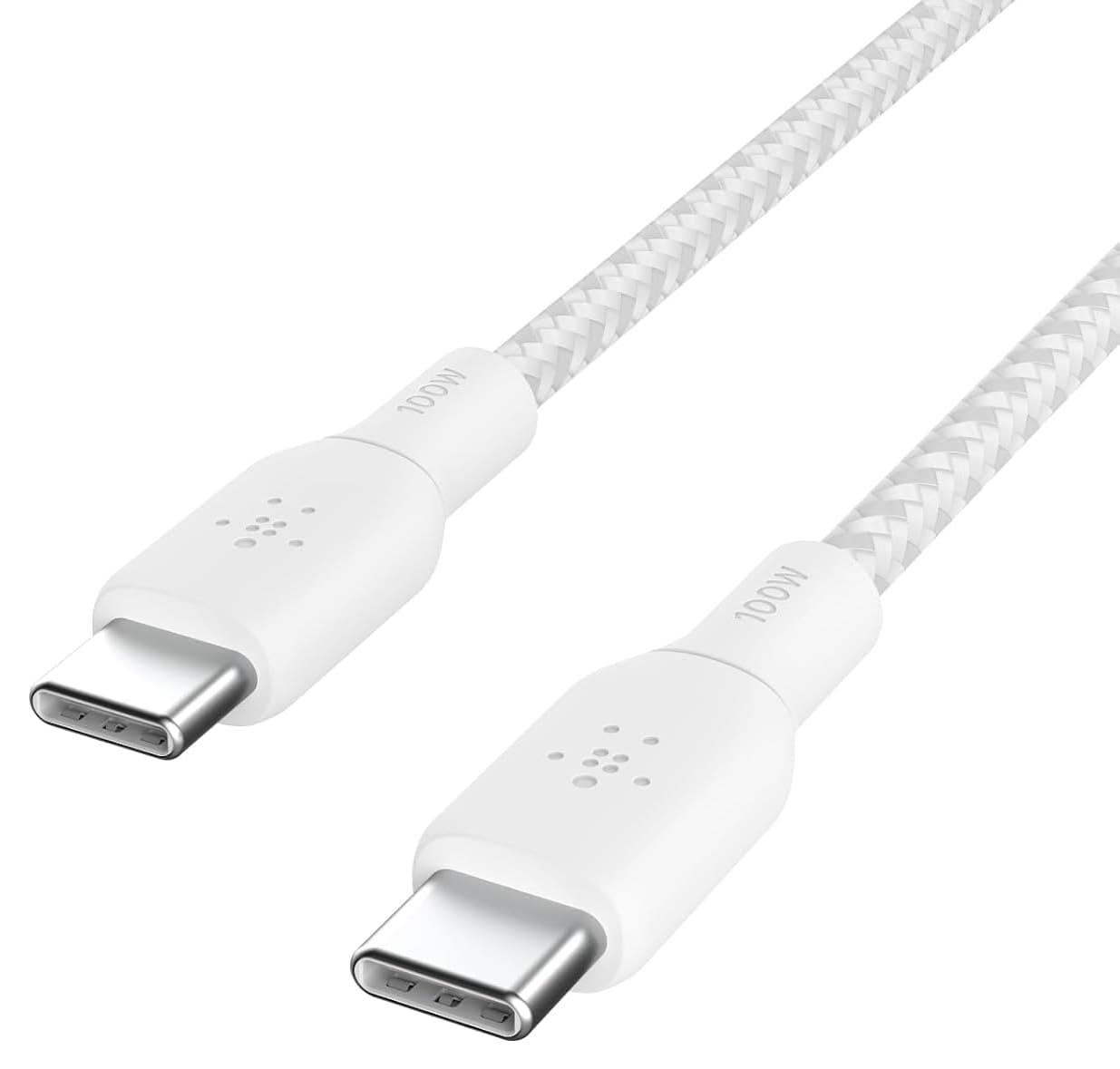 کابل USB Type C به C Belkin 100W، بافته نایلونی، 2 متری، سفید کابل USB Type C به C Belkin 100W، بافته نایلونی، 2 متری، سفید