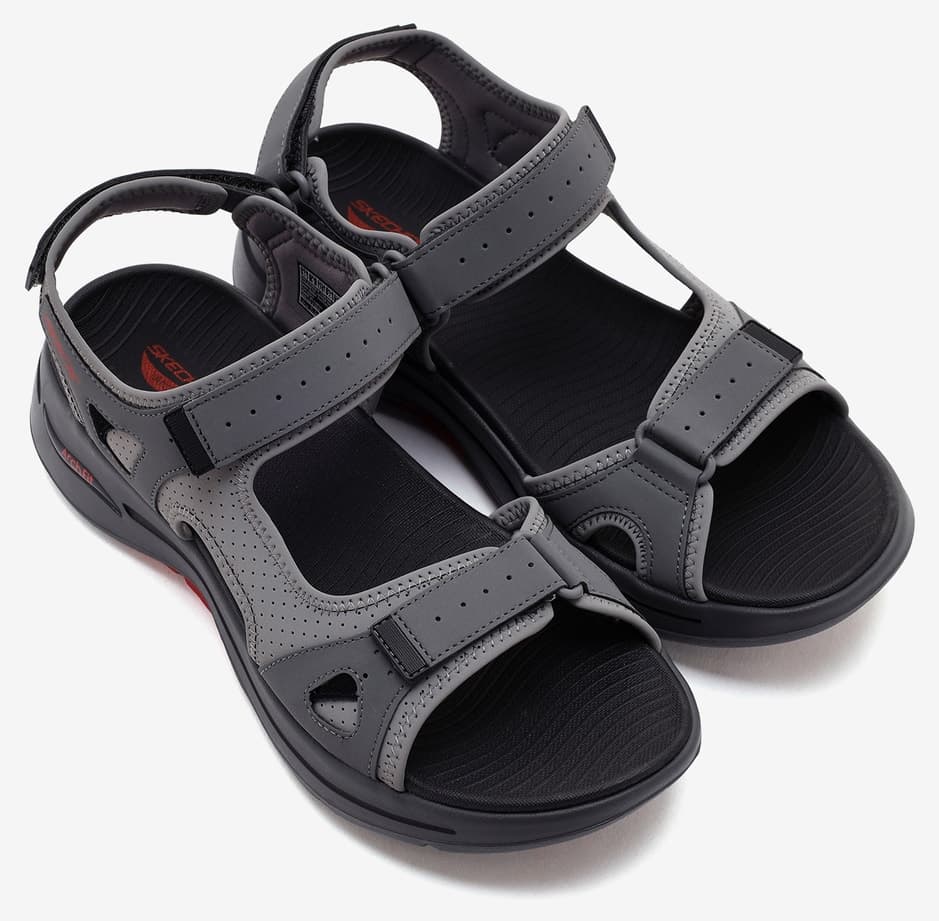صندل مردانه Skechers Go Walk Arch Fit خاکستری Mission II مدل 229064 CCRD صندل مردانه Skechers Go Walk Arch Fit خاکستری Mission II مدل 229064 CCRD