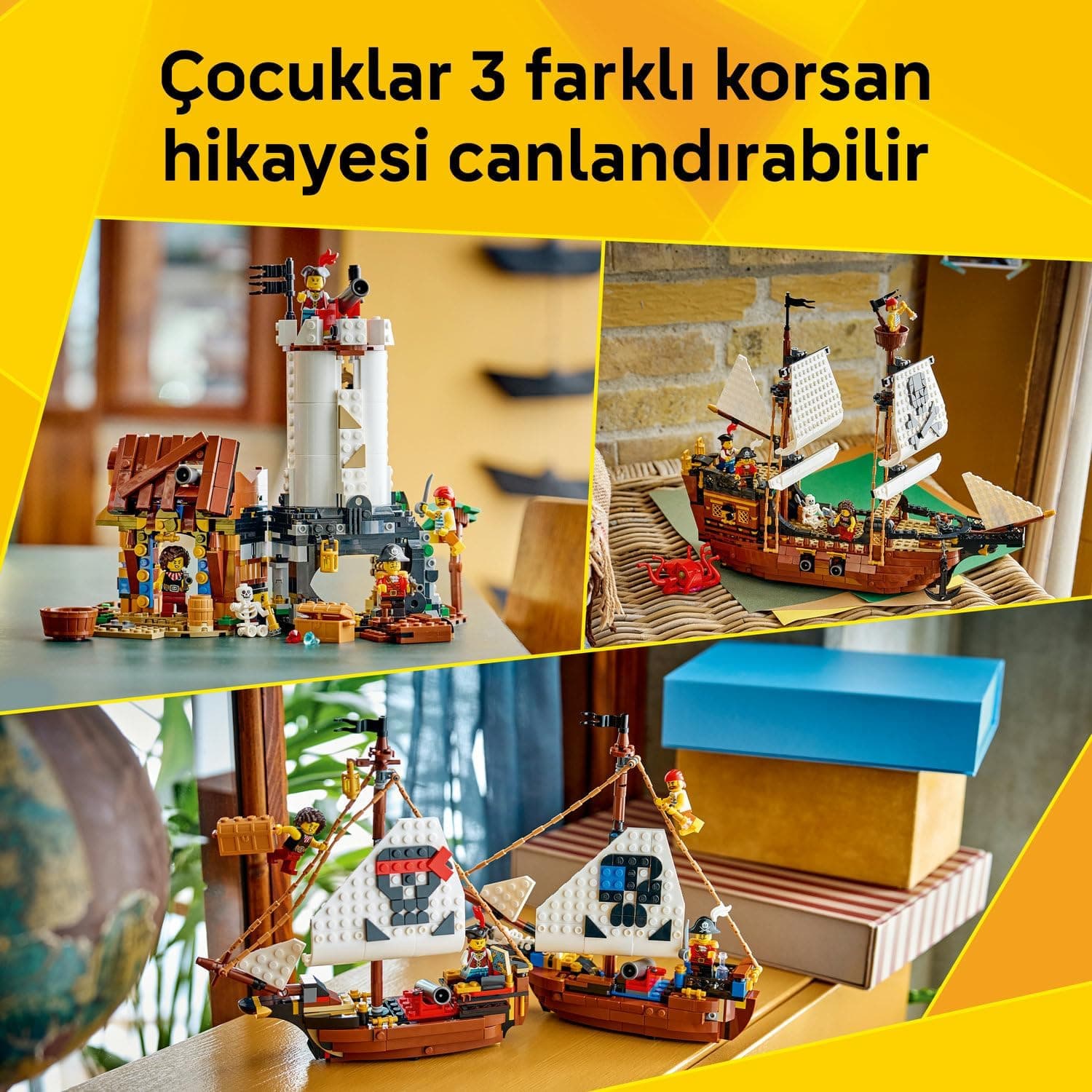 لگو Creator 3 در 1 کشتی نمادین دزدان دریایی مدل 31387 لگو Creator 3 در 1 کشتی نمادین دزدان دریایی مدل 31387