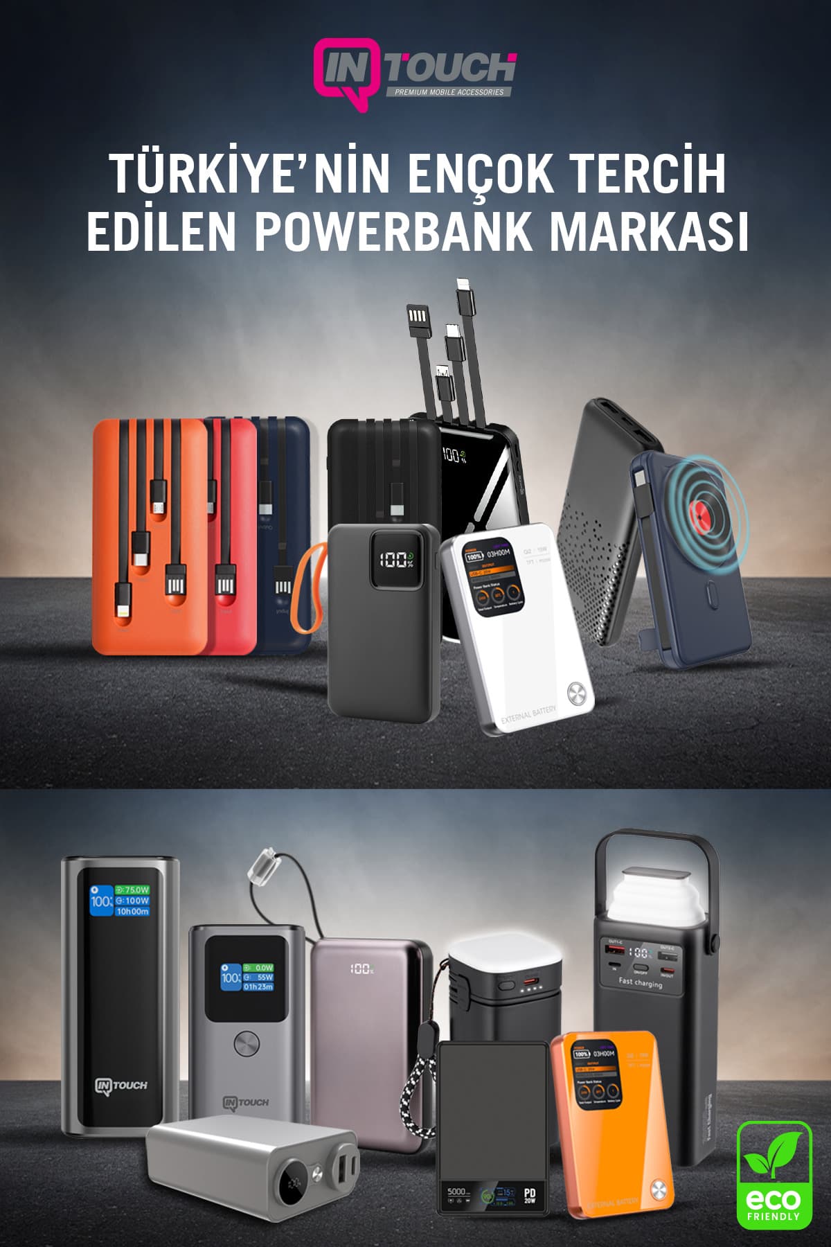 پاوربانک İntouch با Fast-out و PD 20w ظرفیت 10.000mah پاوربانک İntouch با Fast-out و PD 20w ظرفیت 10.000mah