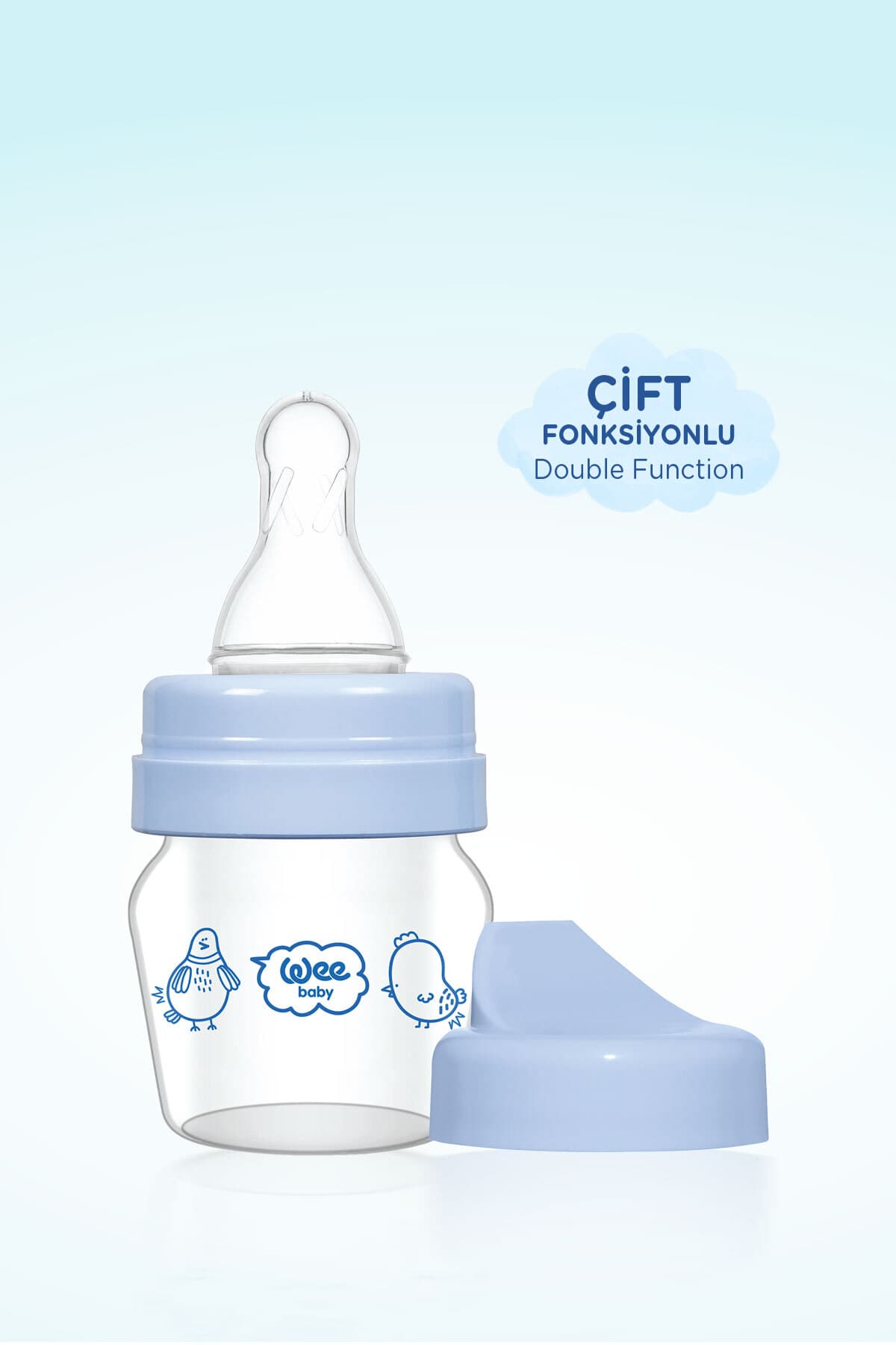 ست شیشه شیر و لیوان آموزشی Wee Baby Mini Cam 30 Ml آبی ست شیشه شیر و لیوان آموزشی Wee Baby Mini Cam 30 Ml آبی