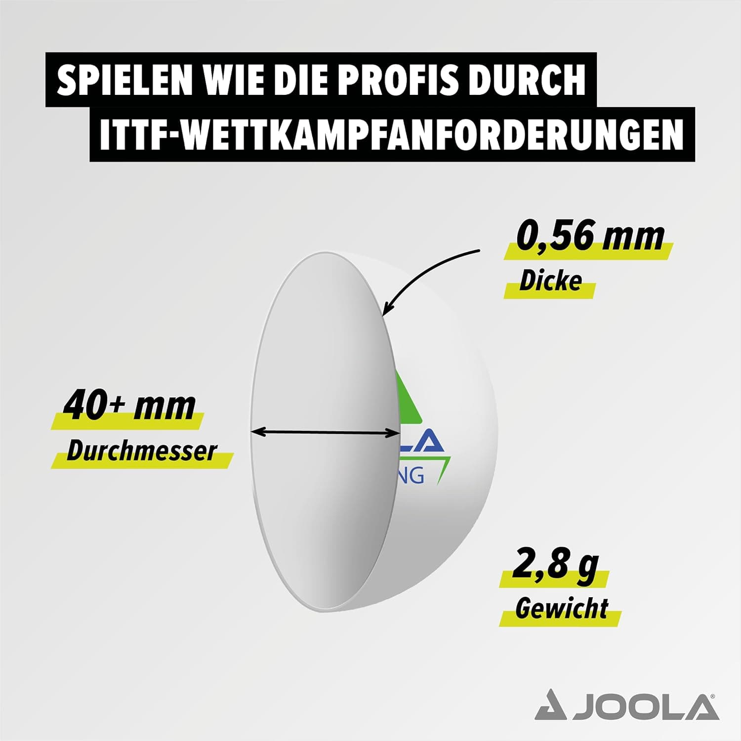 توپهای پینگپنگ آموزشی JOOLA با قطر 40+ mm بسته 120 عددی توپهای پینگپنگ آموزشی JOOLA با قطر 40+ mm بسته 120 عددی