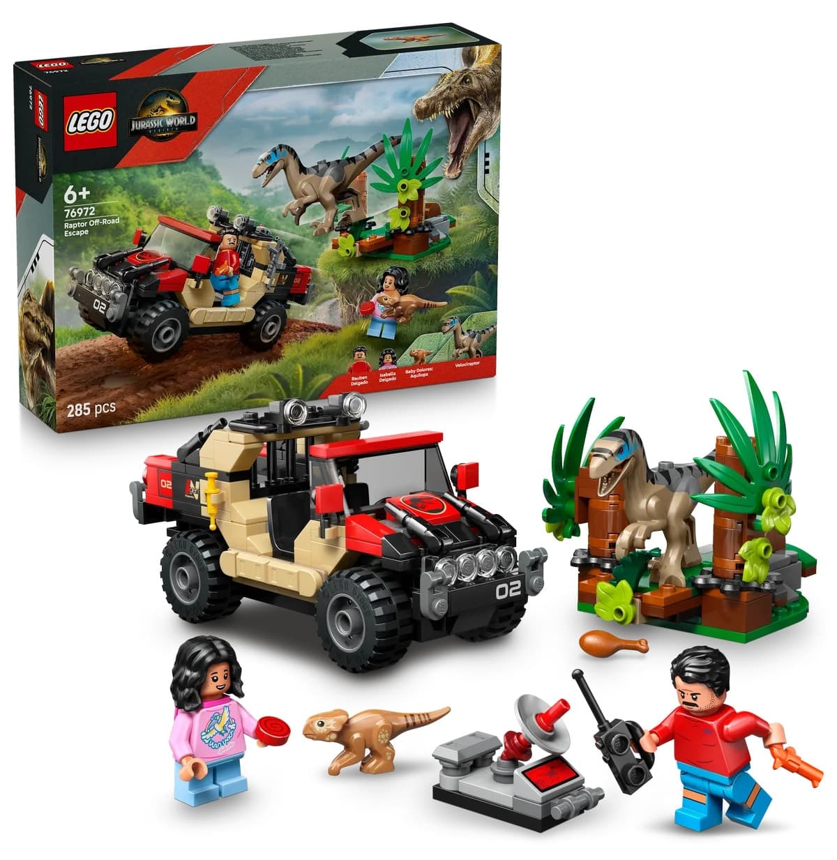 لگو Jurassic World فرار رپتور زمین ناهموار مدل 76972 285 قطعه لگو Jurassic World فرار رپتور زمین ناهموار مدل 76972 285 قطعه