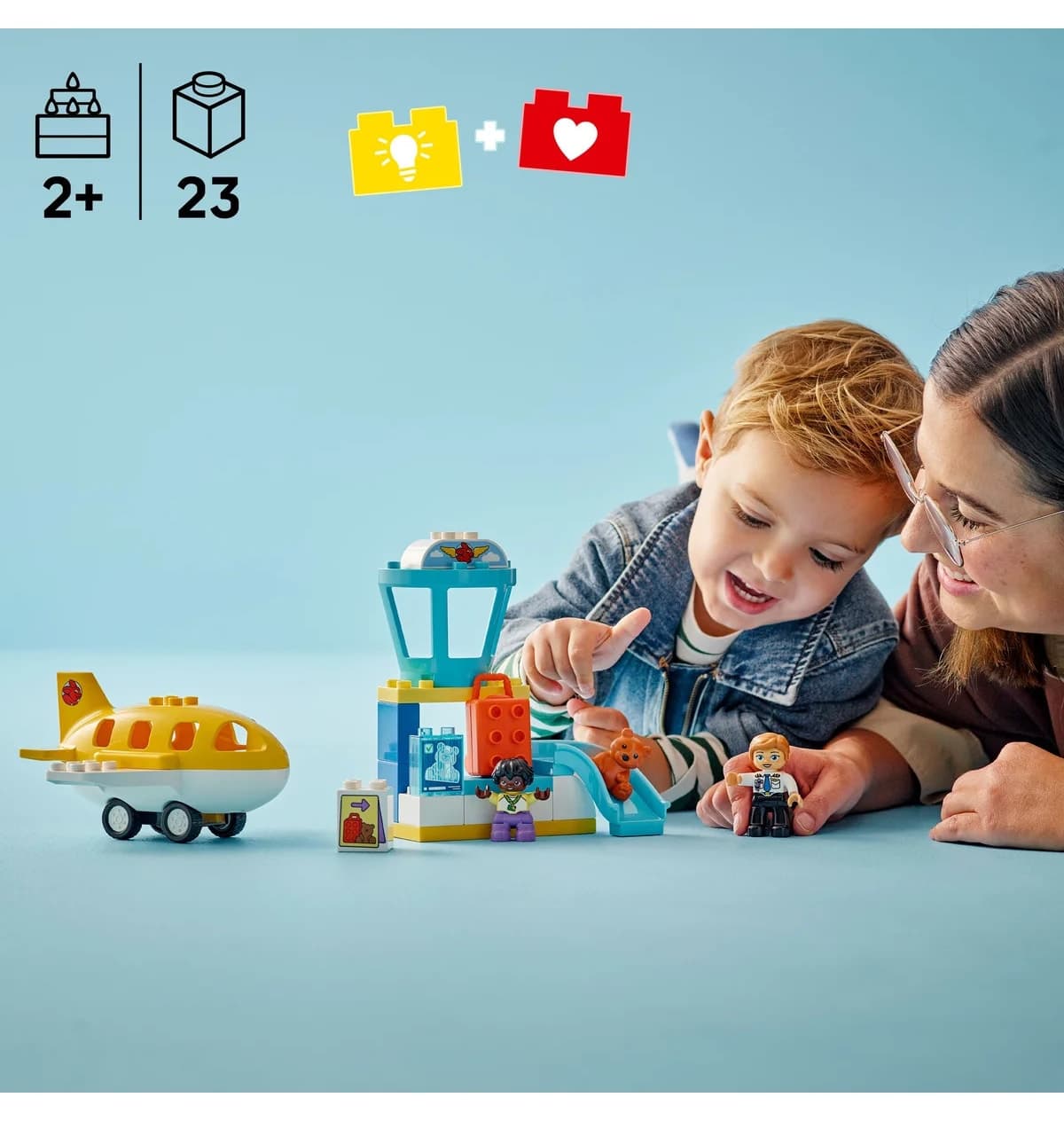 لگو DUPLO تجربه اولین فرودگاه مدل 10443 ۲۳ قطعه لگو DUPLO تجربه اولین فرودگاه مدل 10443 ۲۳ قطعه