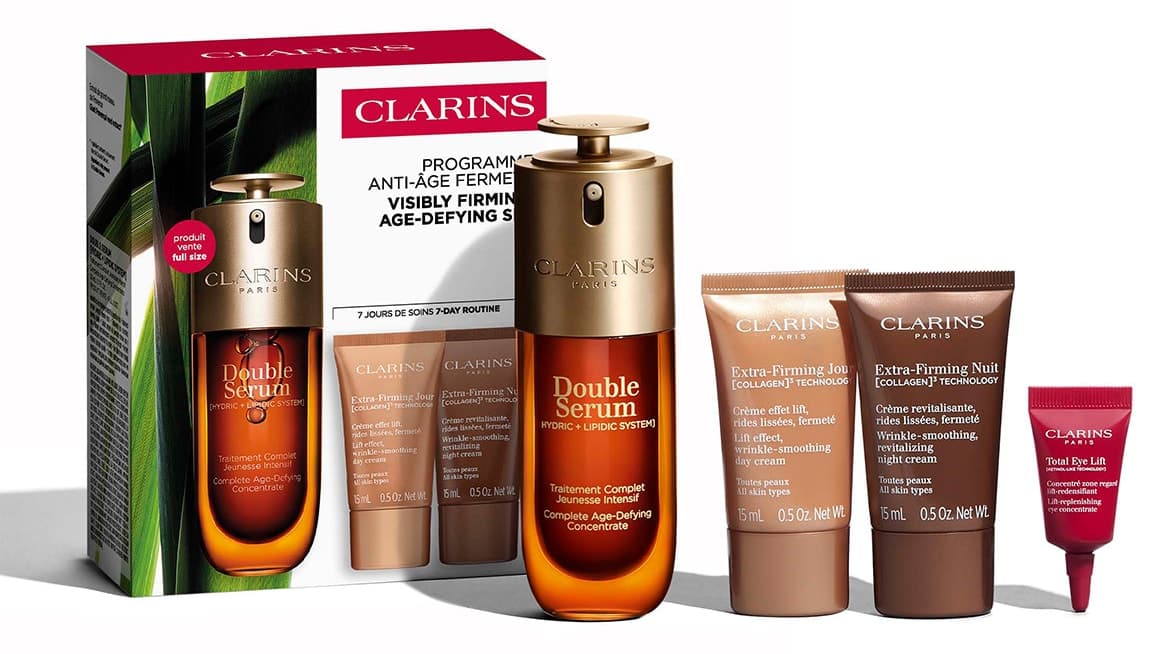 ست مراقبت پوست Clarins Double Serum & Extra Firming ست مراقبت پوست Clarins Double Serum & Extra Firming