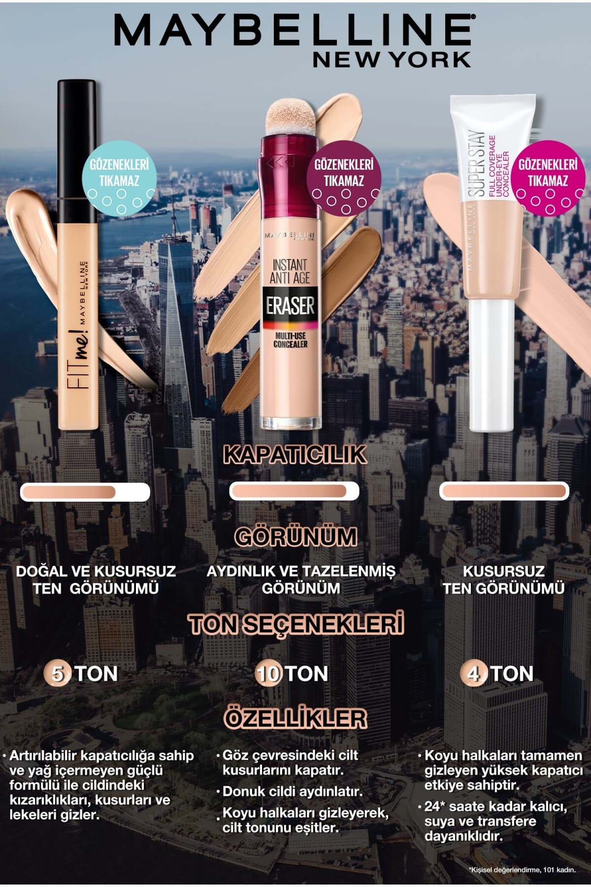 کانسیلر Maybelline New York Instant Anti Age Eraser رنگ 00 عاجی کانسیلر Maybelline New York Instant Anti Age Eraser رنگ 00 عاجی