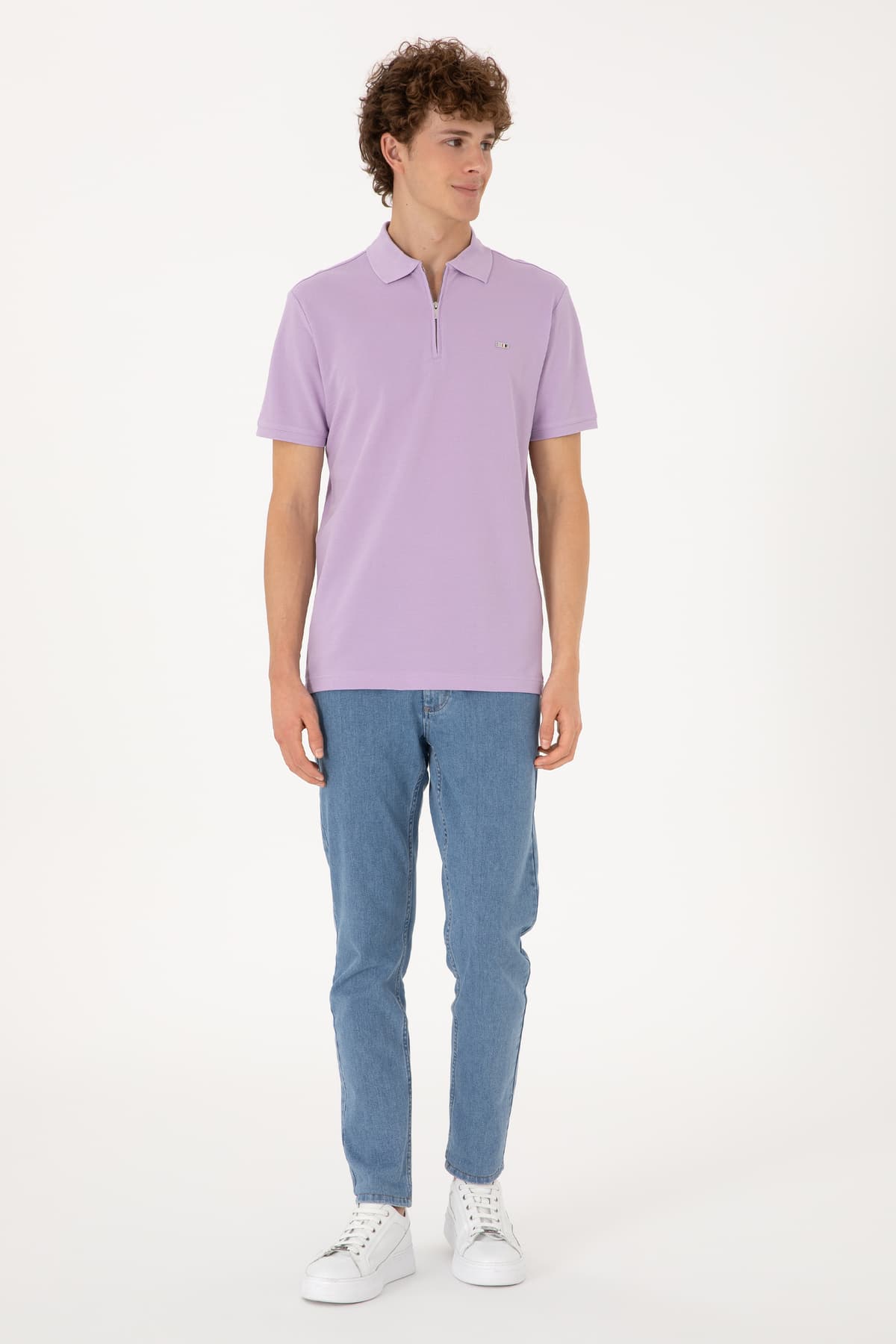 تیشرت مردانه U.S. Polo Assn. فیت معمولی زیپدار یاسی مدل 50306836-VR034 تیشرت مردانه U.S. Polo Assn. فیت معمولی زیپدار یاسی مدل 50306836-VR034