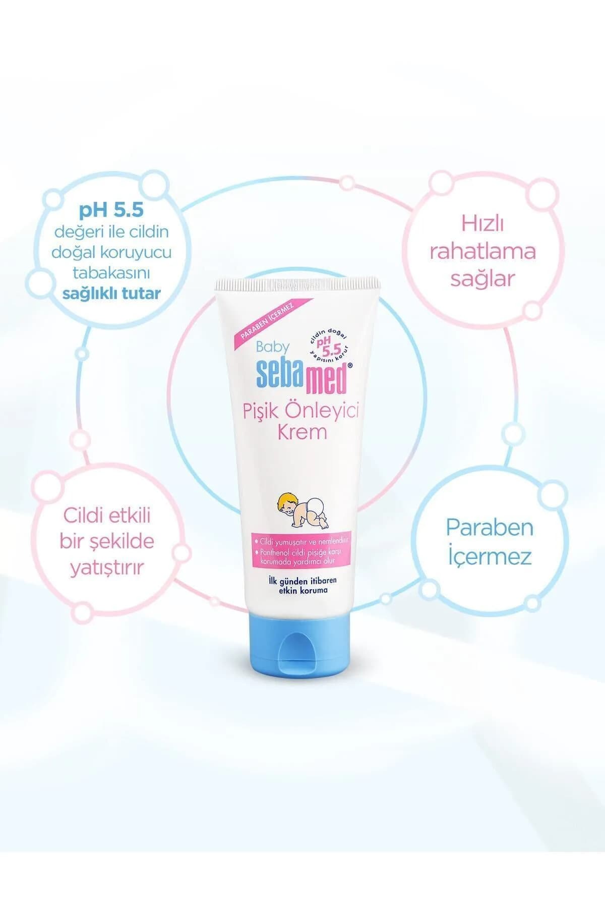 کرم ضدسوختگی پوشک نوزاد Sebamed حاوی پانتنول با pH 5.5 حجم 50 ml کرم ضدسوختگی پوشک نوزاد Sebamed حاوی پانتنول با pH 5.5 حجم 50 ml