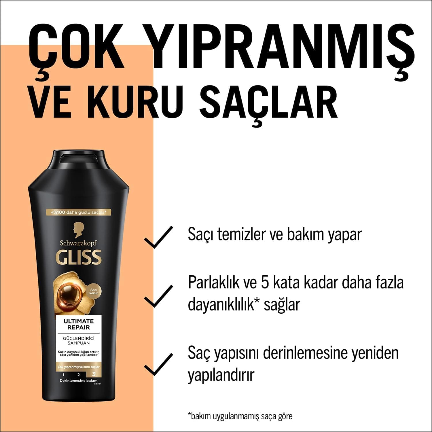 شامپو Gliss Ultimate Repair تقویتکننده عمیق حاوی کراتین موهای خشک و آسیبدیده 400 ml شامپو Gliss Ultimate Repair تقویتکننده عمیق حاوی کراتین موهای خشک و آسیبدیده 400 ml