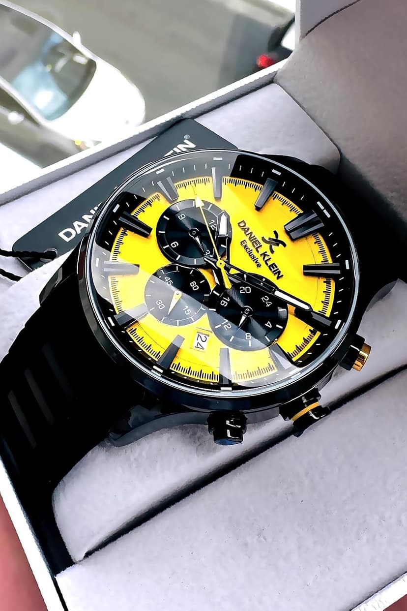 ساعت مچی مردانه Daniel Klein Exclusive کرنوگراف ضدآب بند سیلیکونی مشکی مدل DKE2138C5 ساعت مچی مردانه Daniel Klein Exclusive کرنوگراف ضدآب بند سیلیکونی مشکی مدل DKE2138C5