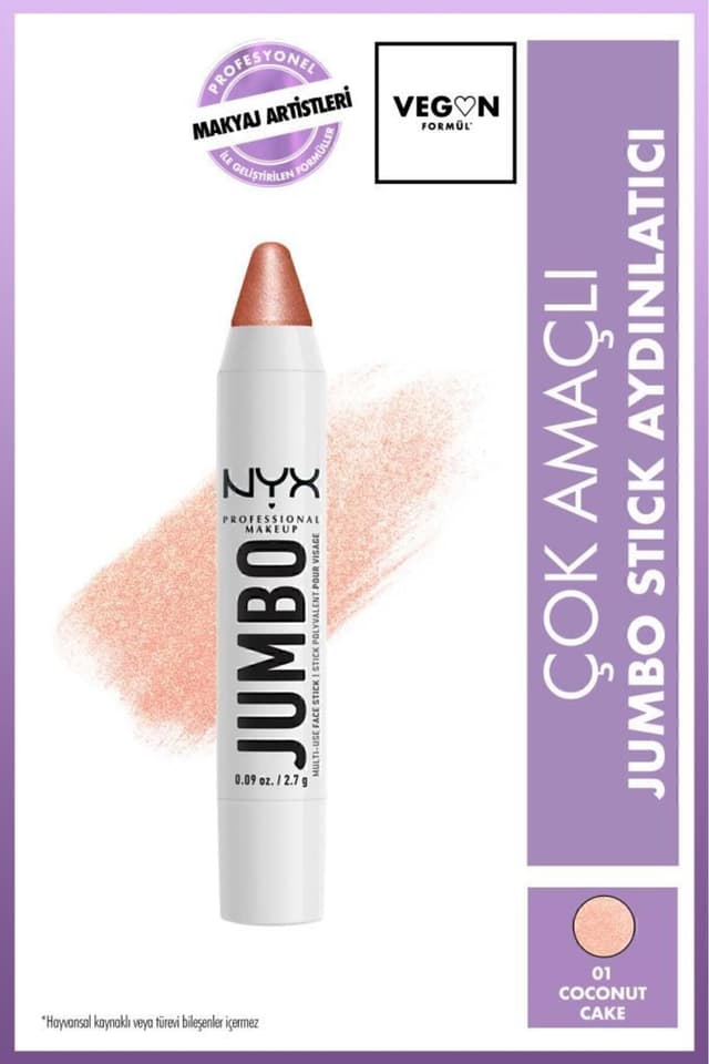 هایلایتر استیکی چندمنظوره NYX Professional Makeup مدل Jumbo Face Stick Coconut Cake هایلایتر استیکی چندمنظوره NYX Professional Makeup مدل Jumbo Face Stick Coconut Cake