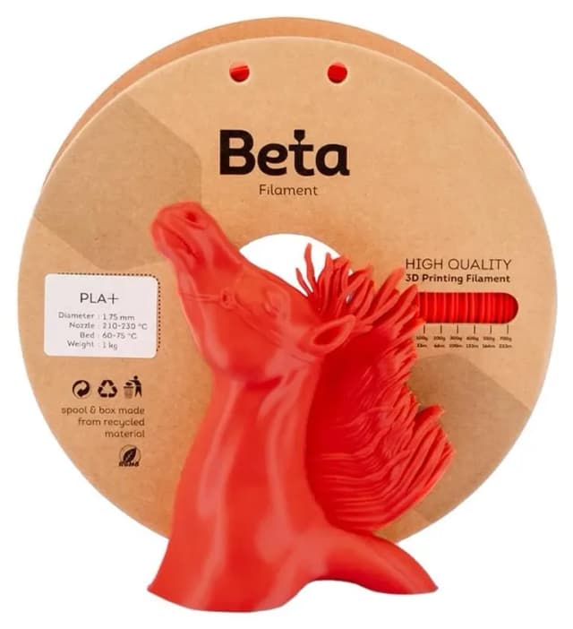 فیلامنت پرینتر سه بعدی Beta Filament PLA+ قرمز فلوئورسنت فیلامنت پرینتر سه بعدی Beta Filament PLA+ قرمز فلوئورسنت