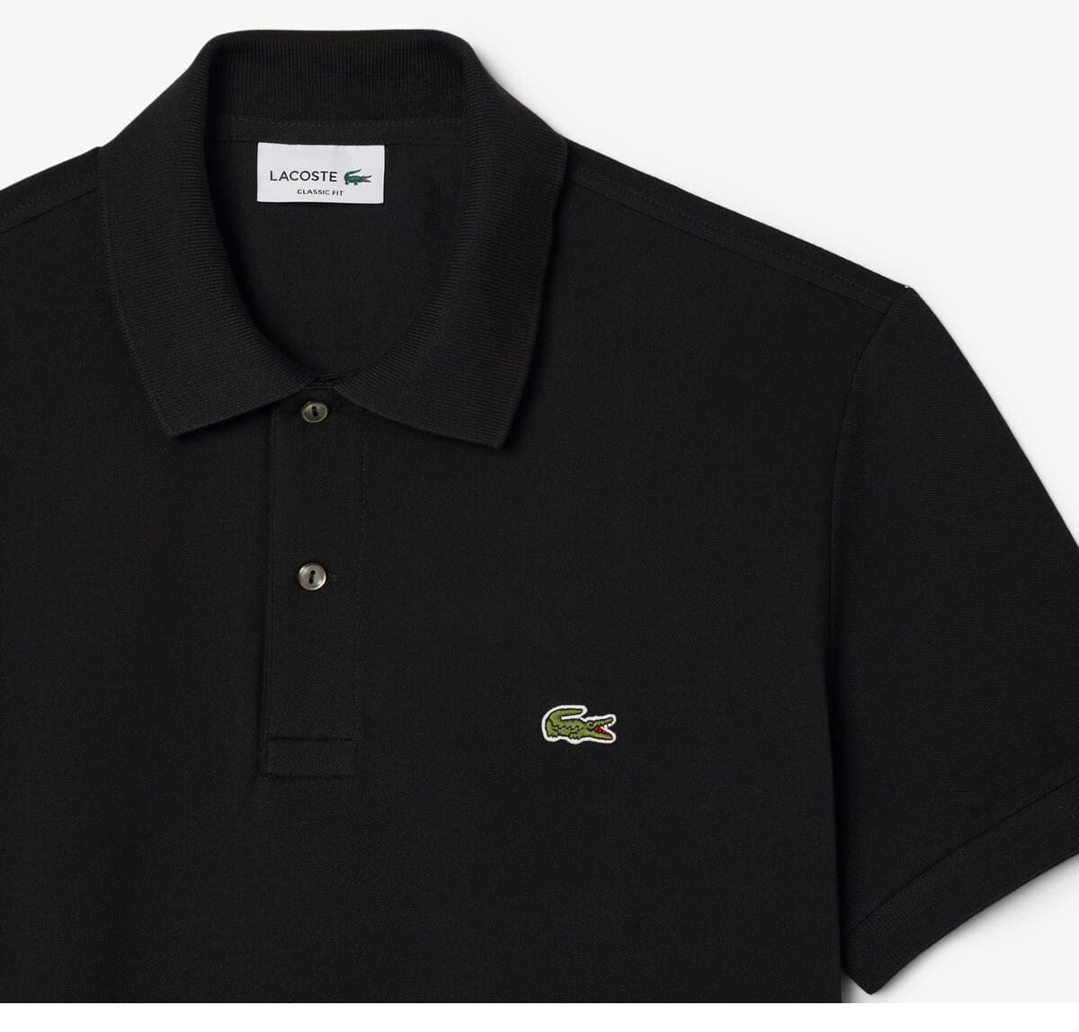 پولو شرت مردانه Lacoste سبک فیت کلاسیک مشکی مدل L.12.12 پولو شرت مردانه Lacoste سبک فیت کلاسیک مشکی مدل L.12.12
