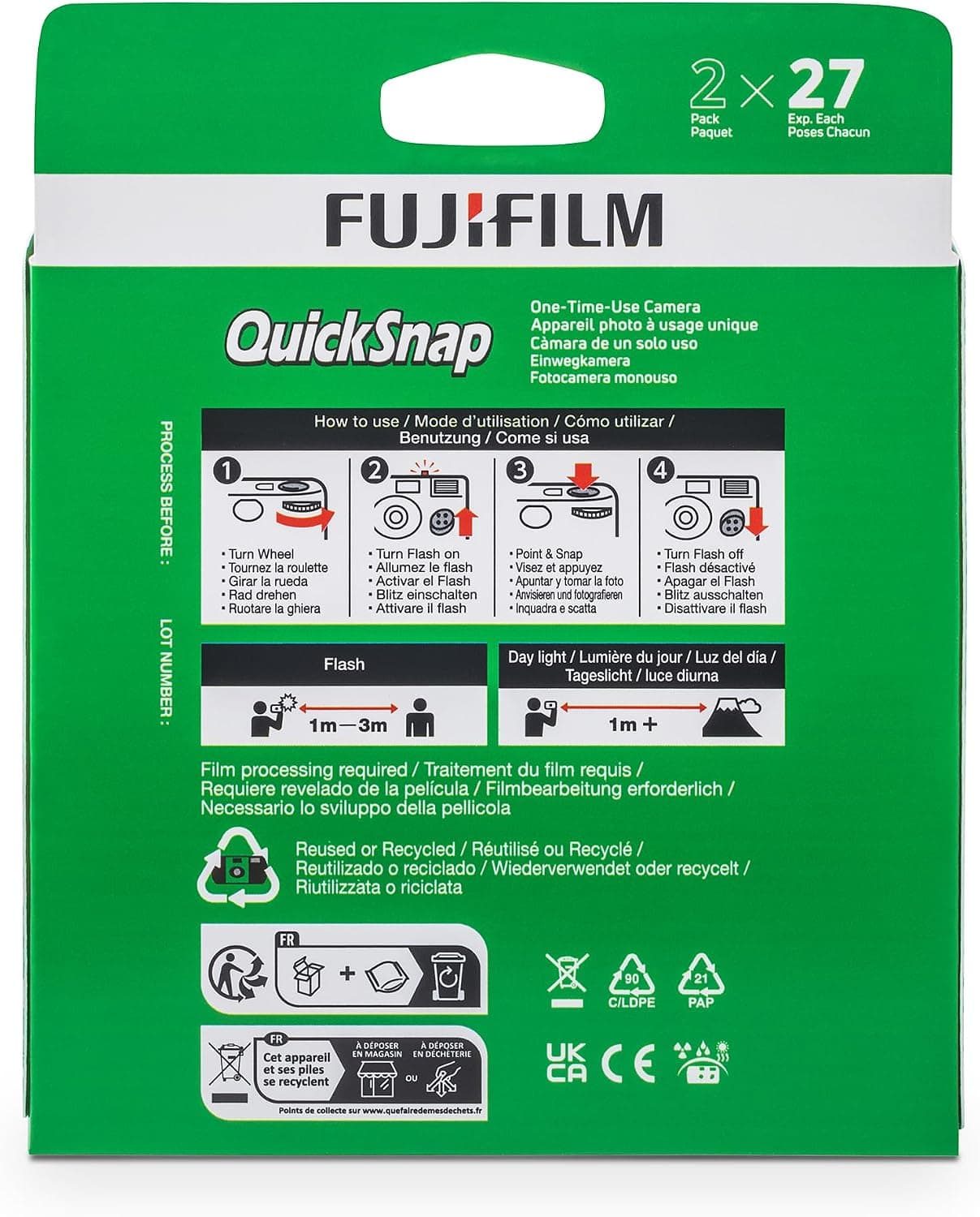 دوربین یکبارمصرف Fujifilm QuickSnap Flash 400 بسته 2 عددی دوربین یکبارمصرف Fujifilm QuickSnap Flash 400 بسته 2 عددی