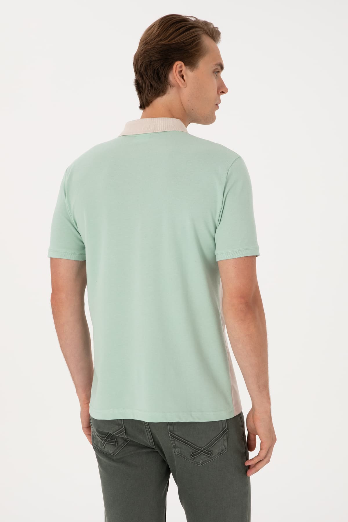 تیشرت مردانه U.S. Polo Assn. فیت معمولی یقه پولو سبز آبی مدل 50306790-VR048 تیشرت مردانه U.S. Polo Assn. فیت معمولی یقه پولو سبز آبی مدل 50306790-VR048