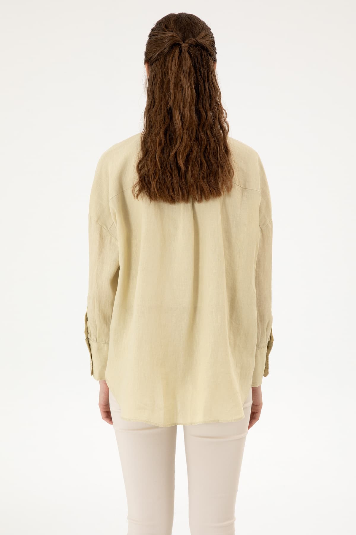 پیراهن زنانه U.S. Polo Assn. خاکی روشن آستین بلند مدل 50299794-VR183 پیراهن زنانه U.S. Polo Assn. خاکی روشن آستین بلند مدل 50299794-VR183