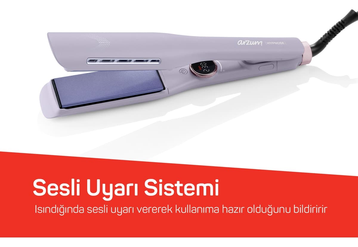 صافکننده مو Arzum صفحه پهن یونی بنفش مدل Hypnose Ionmax AR5111 صافکننده مو Arzum صفحه پهن یونی بنفش مدل Hypnose Ionmax AR5111