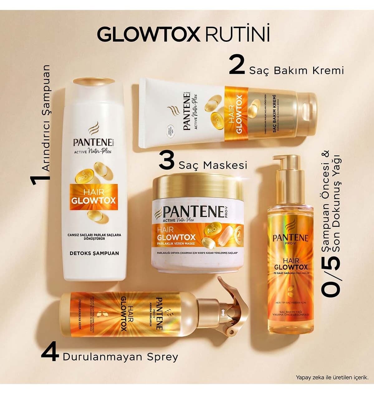 ست مراقبت مو Pantene با درخشندگی روتین Hair Glowtox ست مراقبت مو Pantene با درخشندگی روتین Hair Glowtox