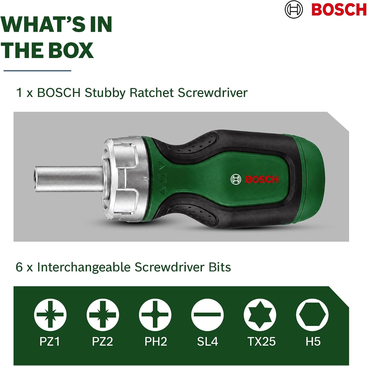 مجموعه پیچگوشتی جغجغهای 6 پارچه Bosch مدل 1600A027PK مجموعه پیچگوشتی جغجغهای 6 پارچه Bosch مدل 1600A027PK