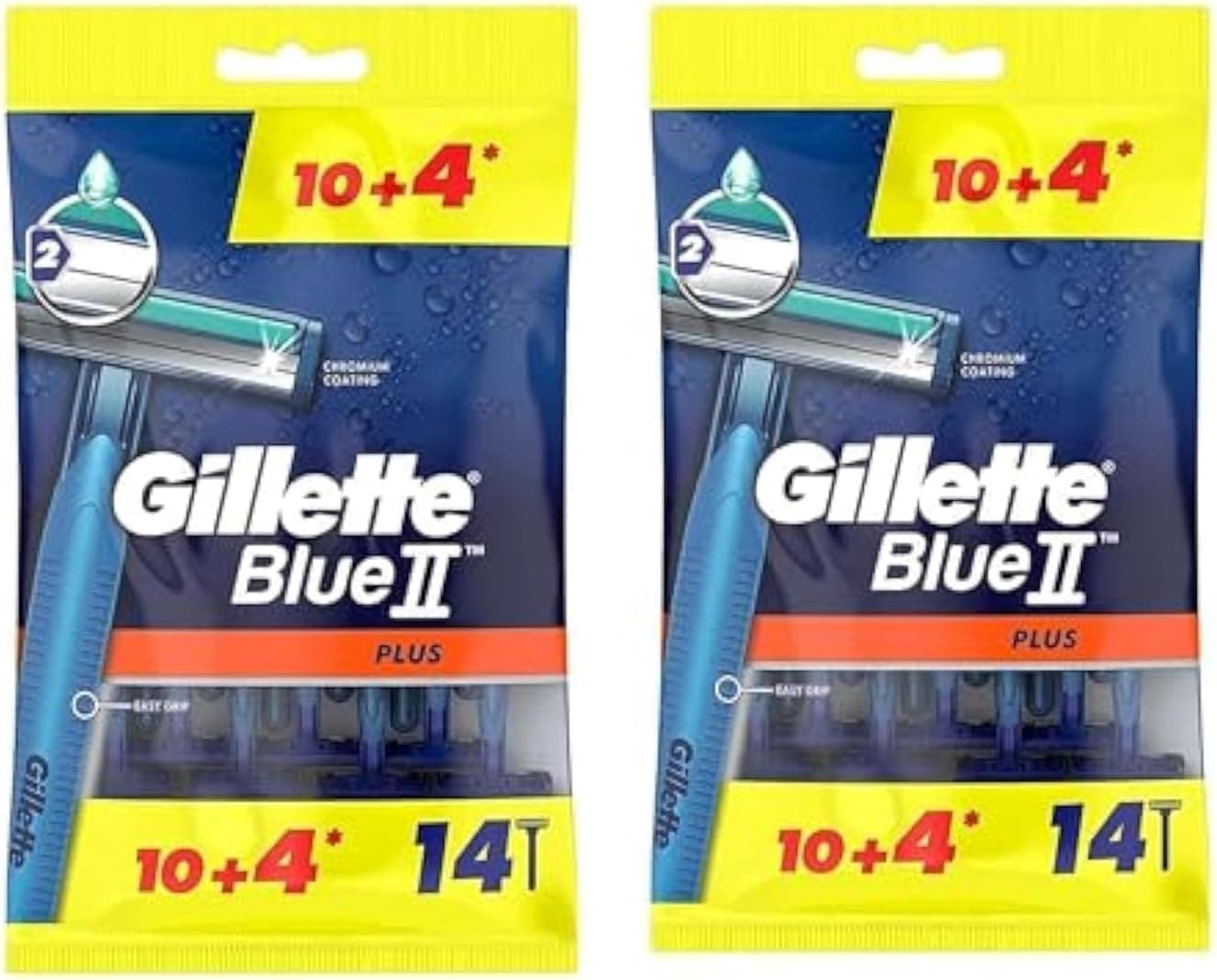 تیغ یکبار مصرف مردانه Gillette Blue II Plus 14 Count (Pack of 2) تیغ یکبار مصرف مردانه Gillette Blue II Plus 14 Count (Pack of 2)