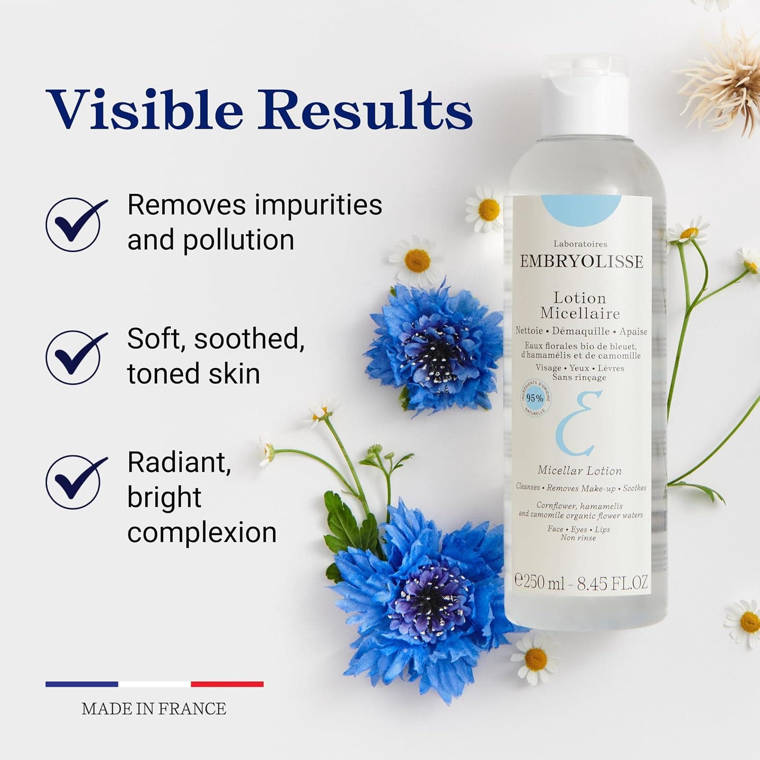 محلول میسلار پاککننده آرایش Embryolisse 250ml محلول میسلار پاککننده آرایش Embryolisse 250ml
