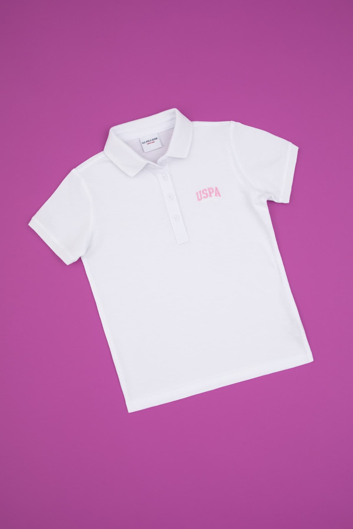 تیشرت دخترانه U.S. Polo Assn. یقه پولو سفید مدل 50325173-VR013 تیشرت دخترانه U.S. Polo Assn. یقه پولو سفید مدل 50325173-VR013