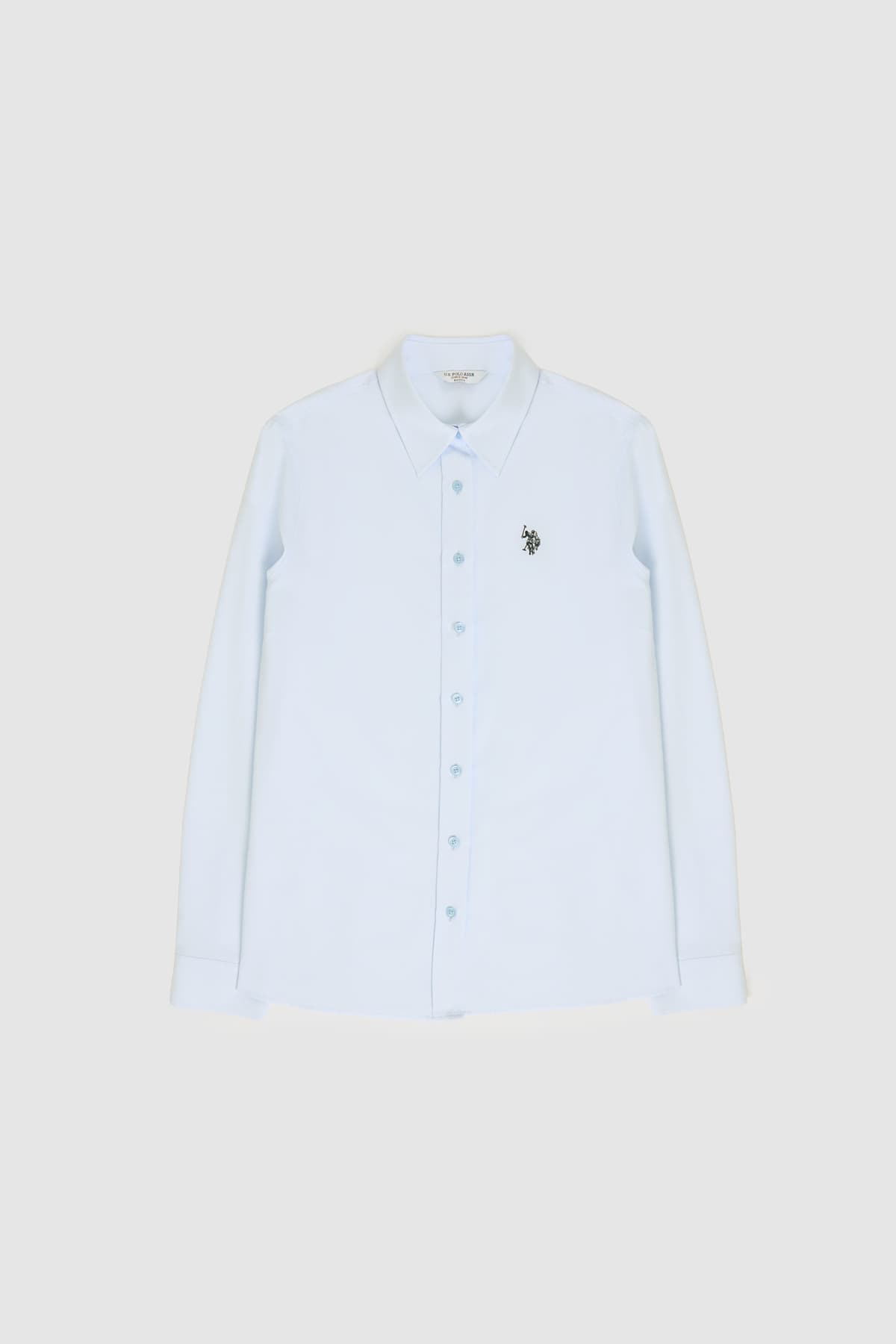 پیراهن زنانه U.S. Polo Assn. ساده آبی روشن آستینبلند مدل 50324791-VR003 پیراهن زنانه U.S. Polo Assn. ساده آبی روشن آستینبلند مدل 50324791-VR003