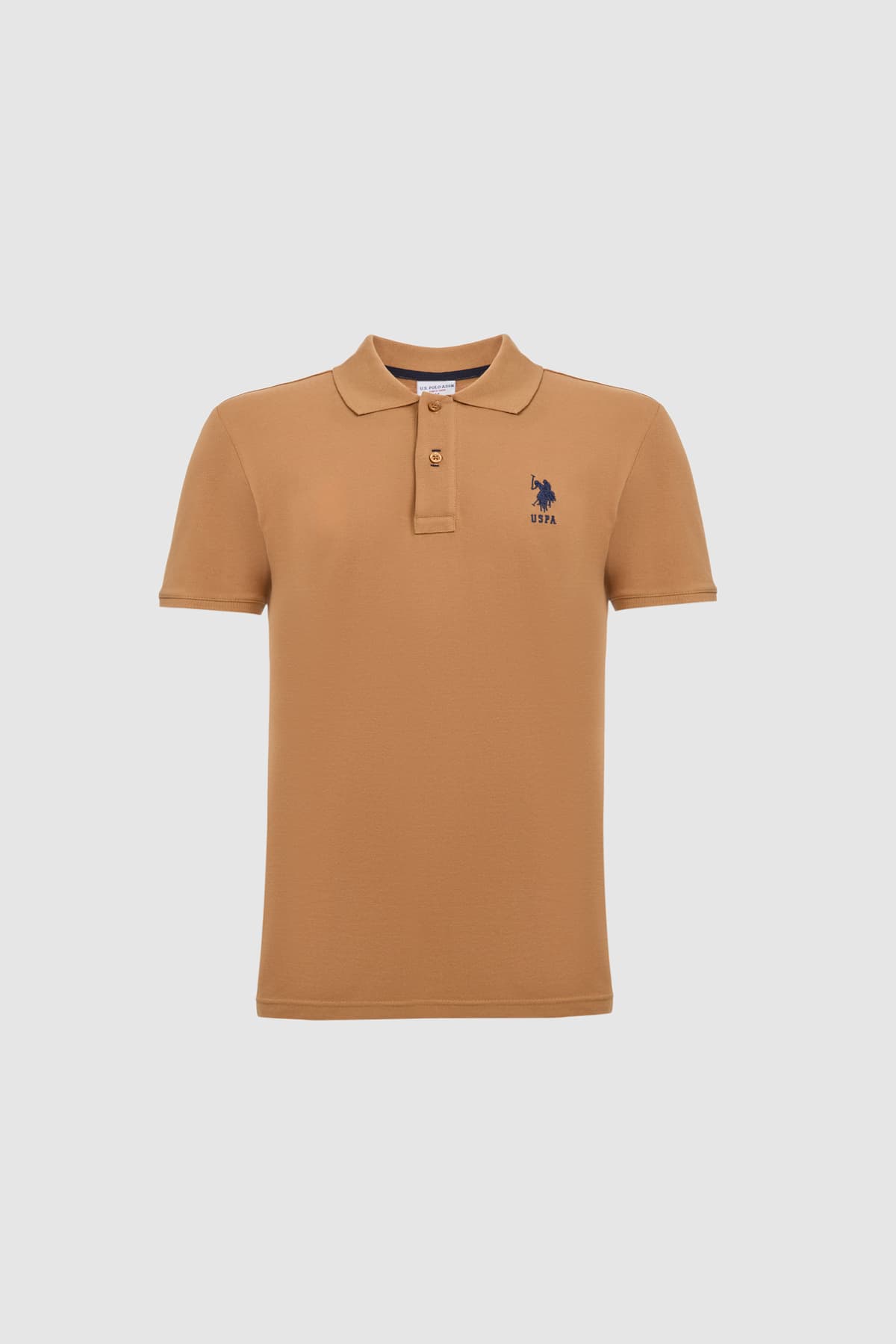 تیشرت مردانه U.S. Polo Assn. یقه پولو فیت اسلیم بیسیک نارگیلی مدل 50326920-VR153 تیشرت مردانه U.S. Polo Assn. یقه پولو فیت اسلیم بیسیک نارگیلی مدل 50326920-VR153