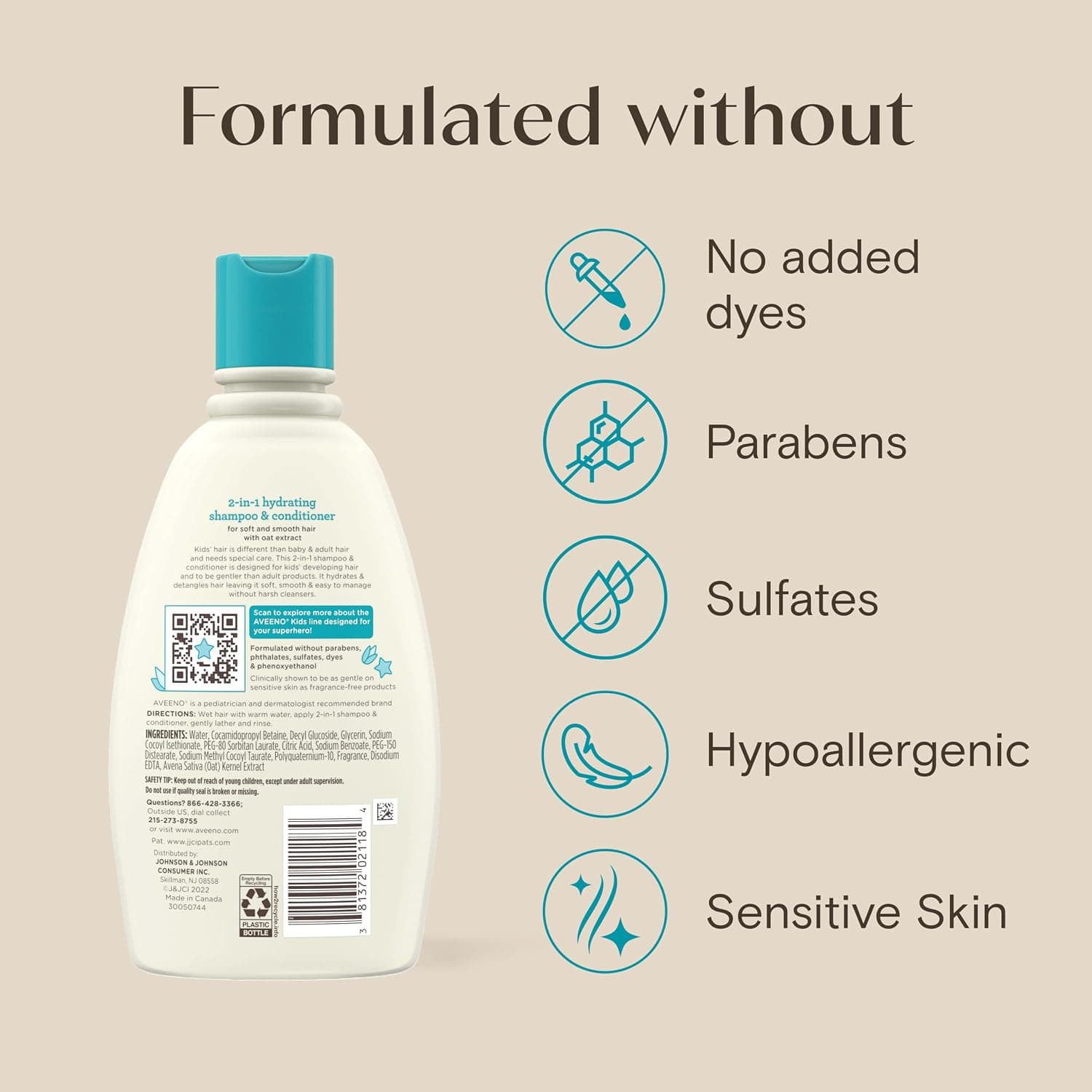 شامپو و نرمکننده 2 در 1 کودک Aveeno Baby حاوی عصاره جو دوسر، مناسب پوست و پوست سر حساس شامپو و نرمکننده 2 در 1 کودک Aveeno Baby حاوی عصاره جو دوسر، مناسب پوست و پوست سر حساس