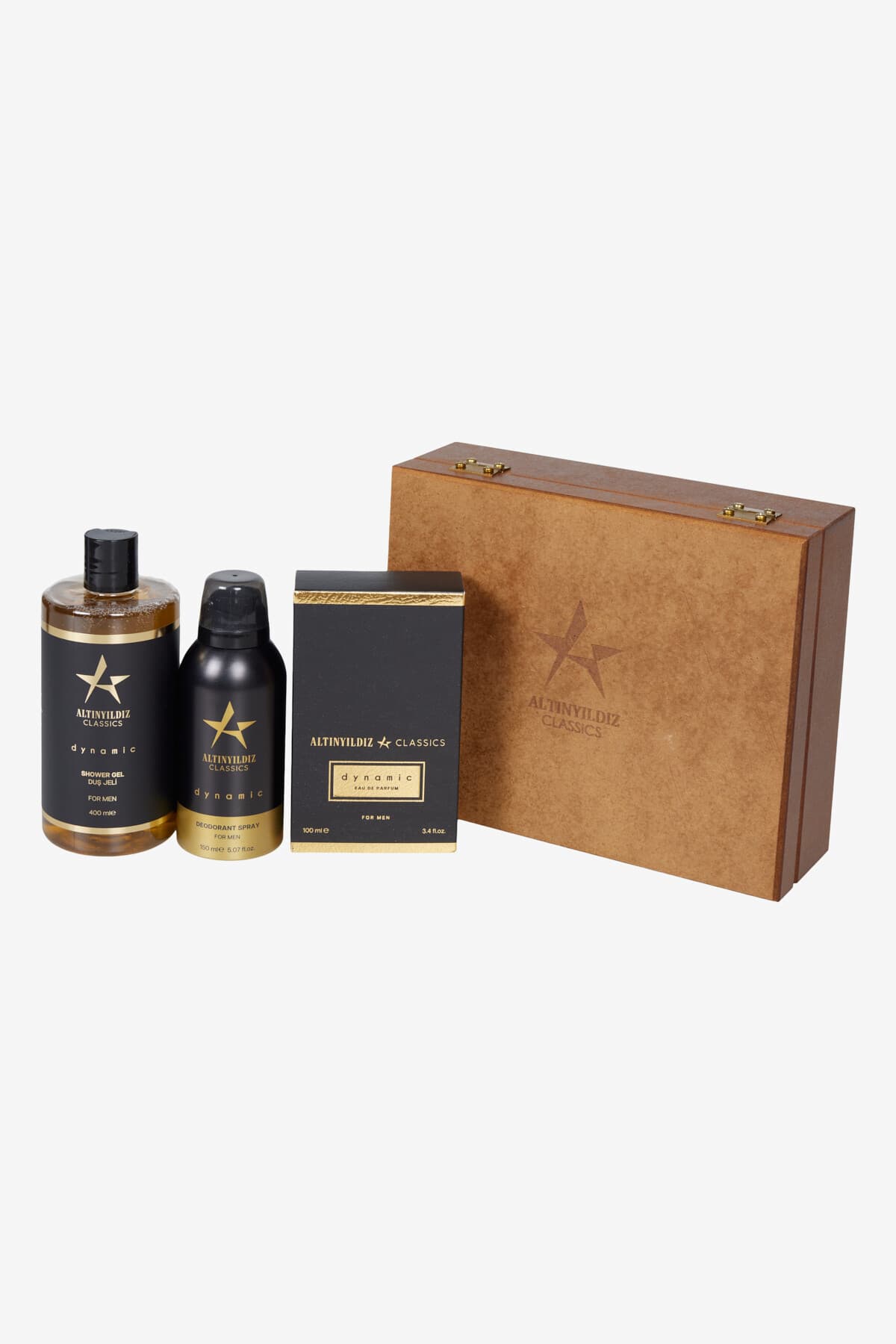 ست مردانه Altınyıldız Classics شامل عطر EDP، دئودورانت و ژل دوش مدل Dynamıc با جعبه چوبی 100 ML 150 ML 400 ML ست مردانه Altınyıldız Classics شامل عطر EDP، دئودورانت و ژل دوش مدل Dynamıc با جعبه چوبی 100 ML 150 ML 400 ML