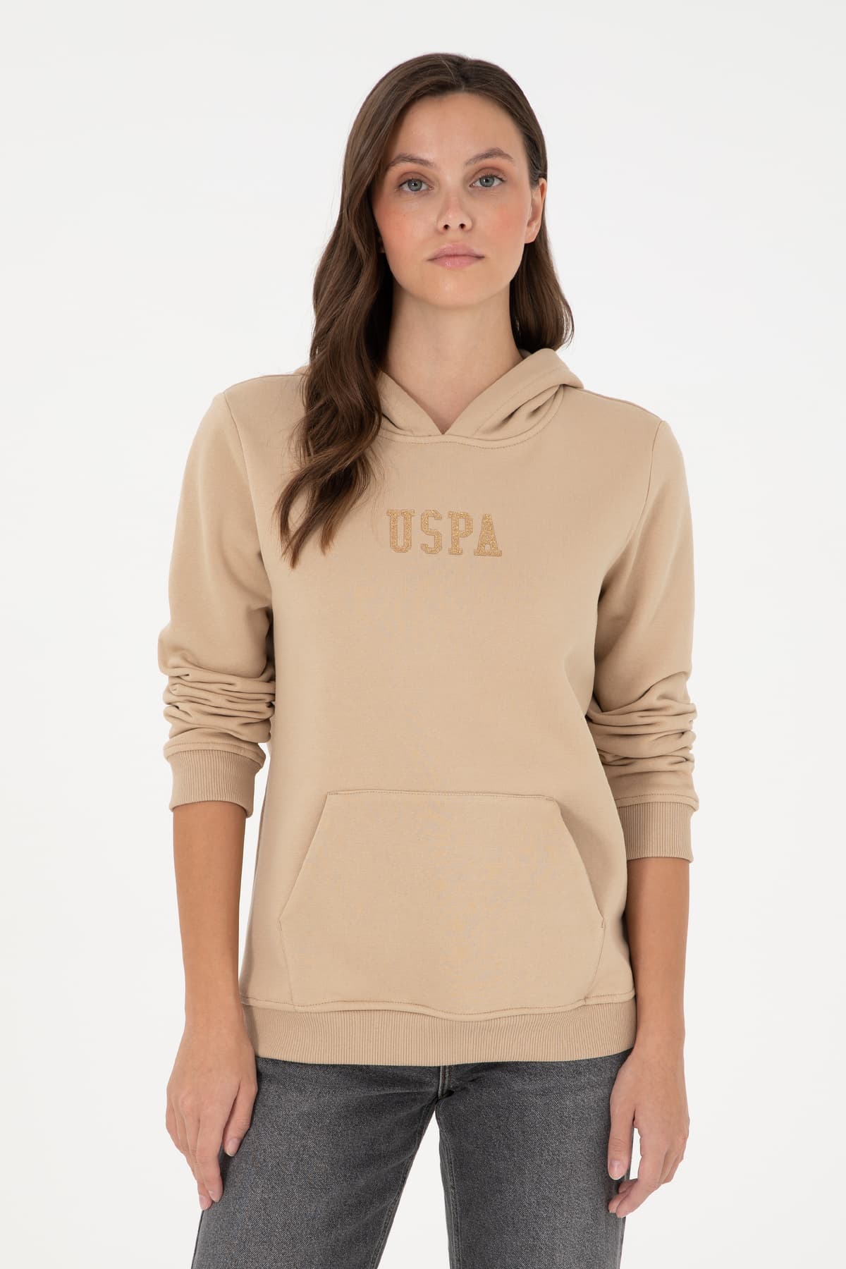 سوئیشرت زنانه U.S. Polo Assn. هودیدار بیسیک شنی مدل 50289536-VR085 سوئیشرت زنانه U.S. Polo Assn. هودیدار بیسیک شنی مدل 50289536-VR085
