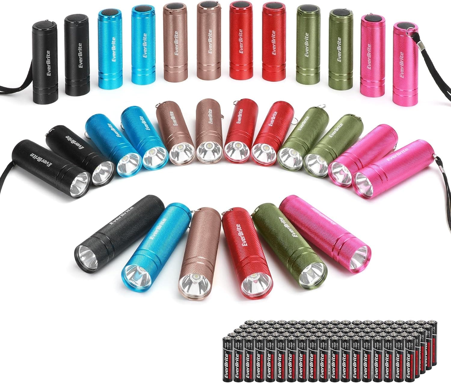 چراغقوه جیبی مینی LED EverBrite بسته 18 عددی همراه با باتری چراغقوه جیبی مینی LED EverBrite بسته 18 عددی همراه با باتری