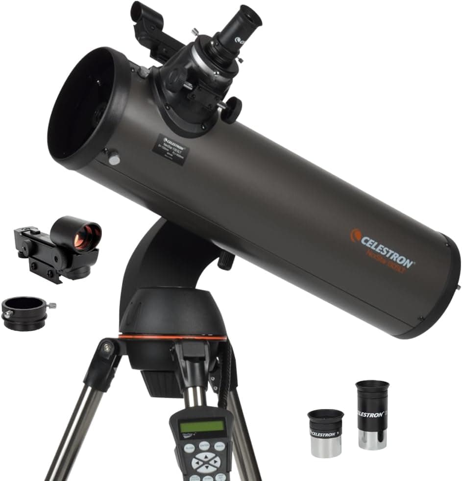 تلسکوپ Celestron نیوتنی بازتابی کامپیوتری قابل حمل مدل 31145 NexStar 130SLT خاکستری تلسکوپ Celestron نیوتنی بازتابی کامپیوتری قابل حمل مدل 31145 NexStar 130SLT خاکستری