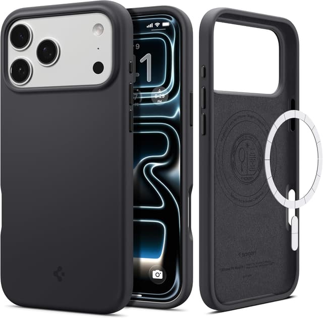 قاب سیلیکونی Spigen MagFit مخصوص iPhone 17 PRO سازگار با MagSafe مشکی قاب سیلیکونی Spigen MagFit مخصوص iPhone 17 PRO سازگار با MagSafe مشکی