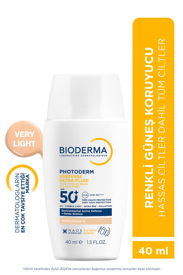 کرم ضدآفتاب رنگی Bioderma مناسب انواع پوست Photoderm XDefense SPF50+ با محافظت بالا در برابر UVA/UVB، بسیار روشن 40ML کرم ضدآفتاب رنگی Bioderma مناسب انواع پوست Photoderm XDefense SPF50+ با محافظت بالا در برابر UVA/UVB، بسیار روشن 40ML