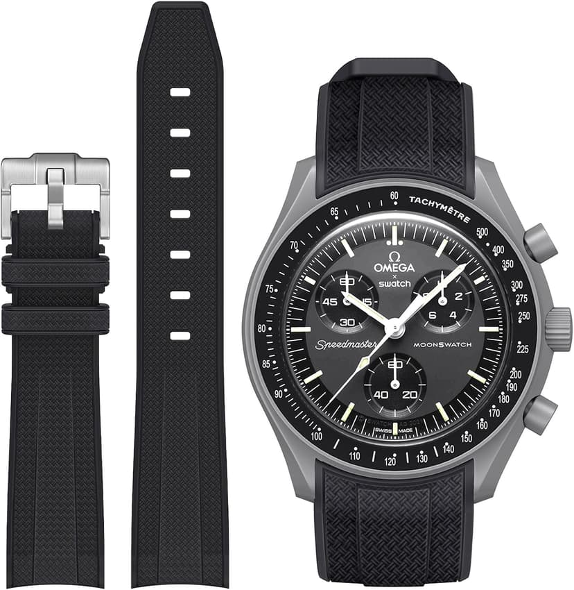 بند ساعت Stanchev سیلیکونی نرم 20mm مدل Omega x Swatch MoonSwatch بند ساعت Stanchev سیلیکونی نرم 20mm مدل Omega x Swatch MoonSwatch
