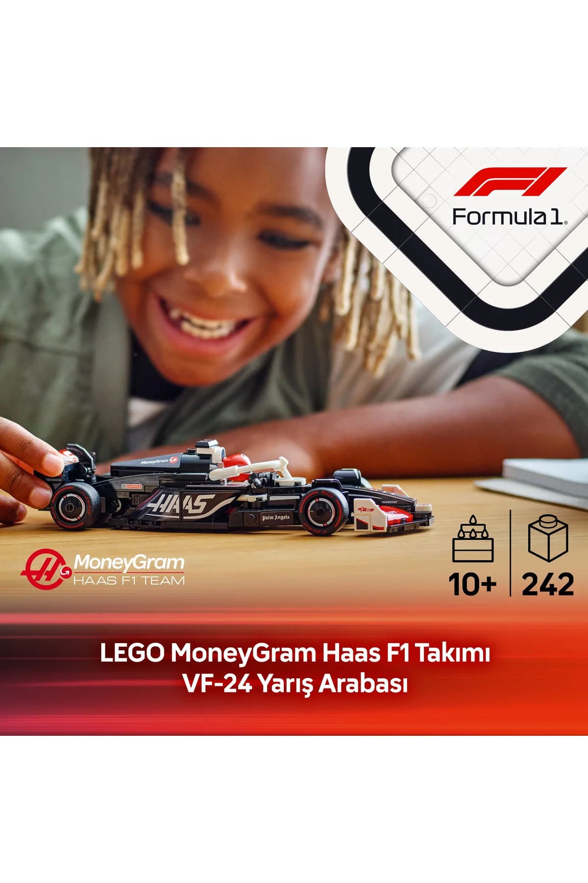 ماشین مسابقهای اسباببازی لگو Speed Champions MoneyGram Haas F1® Team VF-24 مدل 77250 ماشین مسابقهای اسباببازی لگو Speed Champions MoneyGram Haas F1® Team VF-24 مدل 77250