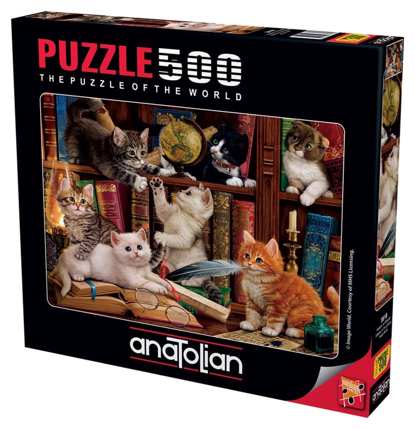 پازل Anatolian Puzzle 500 قطعه با طرح گربهها و کتابها مدل 3618 پازل Anatolian Puzzle 500 قطعه با طرح گربهها و کتابها مدل 3618