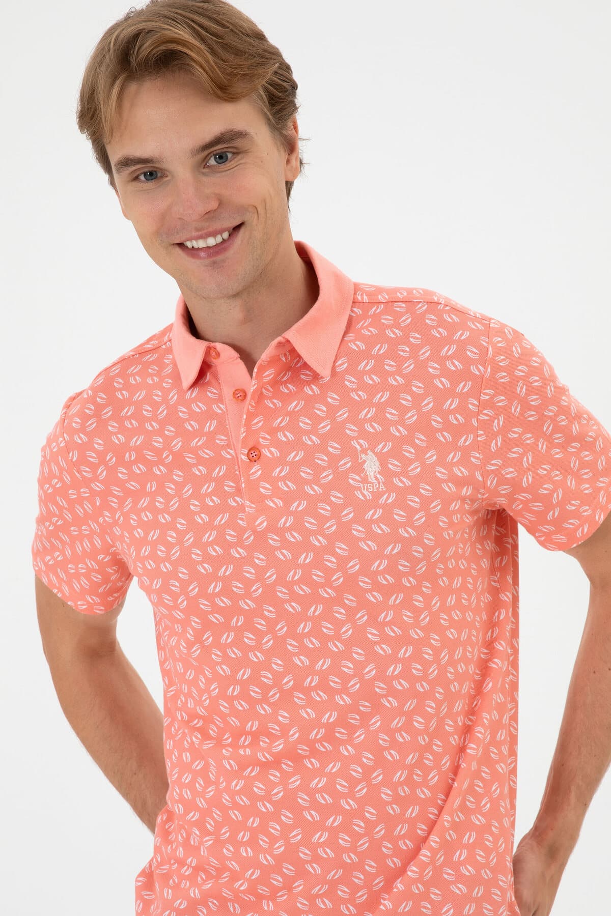 تیشرت مردانه U.S. Polo Assn. صورتی فیت معمولی یقه پولو مدل 50300385-VR041 تیشرت مردانه U.S. Polo Assn. صورتی فیت معمولی یقه پولو مدل 50300385-VR041