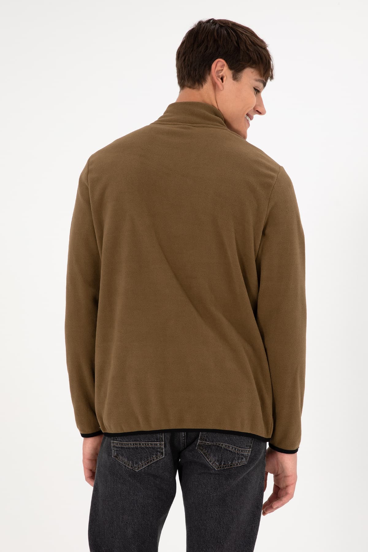 سوئیشرت مردانه U.S. Polo Assn. نیمزیپ پولار بیسیک خاکی مدل 50298085-VR027 سوئیشرت مردانه U.S. Polo Assn. نیمزیپ پولار بیسیک خاکی مدل 50298085-VR027