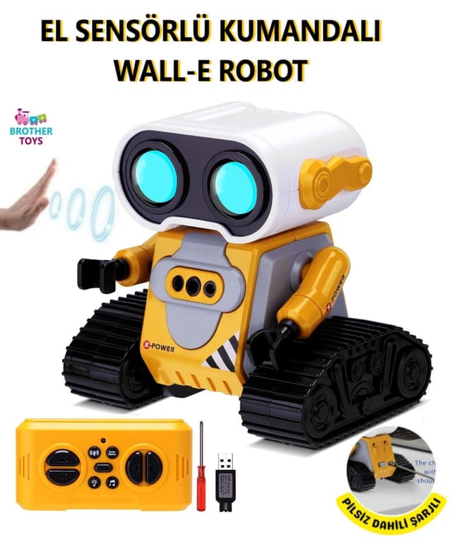 ربات اسباببازی مشابه Wall-E حساس به حرکت دست Brother Toys مدل 12 Cm ربات اسباببازی مشابه Wall-E حساس به حرکت دست Brother Toys مدل 12 Cm