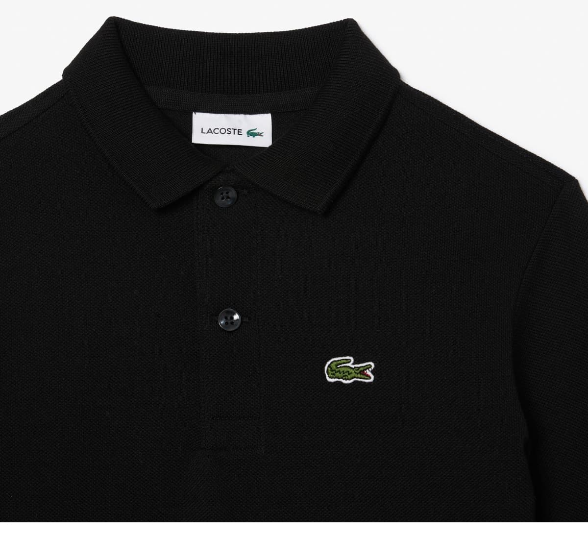 پولوشرت پسرانه Lacoste آستین بلند مشکی فیت معمولی پولوشرت پسرانه Lacoste آستین بلند مشکی فیت معمولی