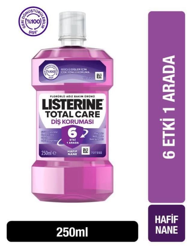 دهانشویه Listerine Total Care با محافظت از دندانها و طعم ملایم 250 ml دهانشویه Listerine Total Care با محافظت از دندانها و طعم ملایم 250 ml
