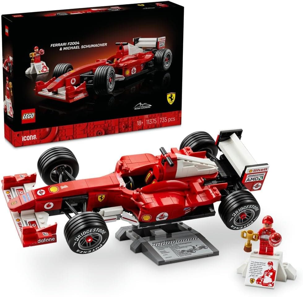 لگو Icons Ferrari F2004 و Michael Schumacher مدل 11375 لگو Icons Ferrari F2004 و Michael Schumacher مدل 11375