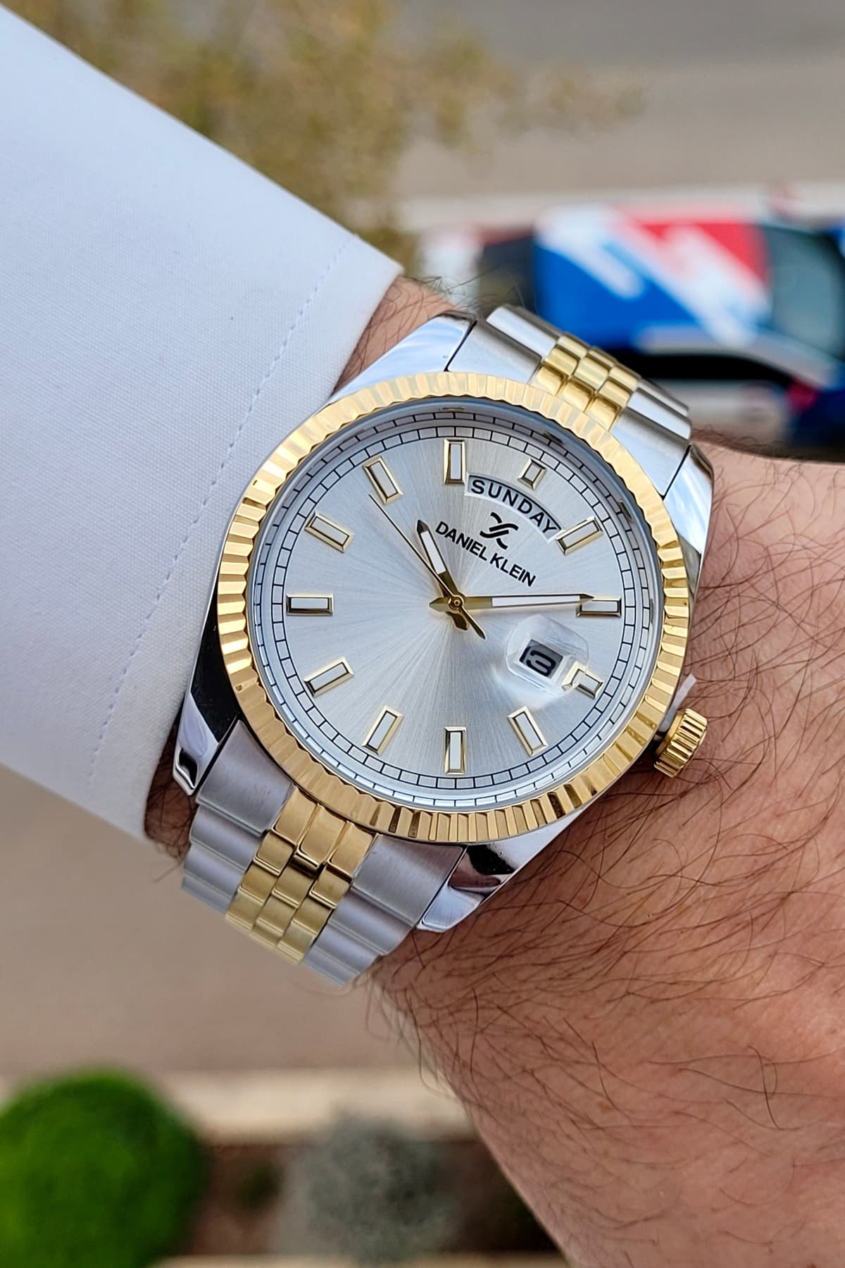 ساعت مچی مردانه Daniel Klein بند قابل تنظیم طلایی خاکستری گارانتی ساعت مچی مردانه Daniel Klein بند قابل تنظیم طلایی خاکستری گارانتی